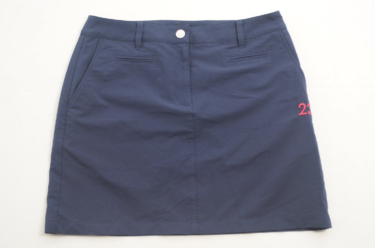 coco 中古【値下げ】 23区ゴルフ 23区GOLF レディース スカート 67cm(L) 紺 ネイビー シンプル レターパックプラス発送可 64969拍卖