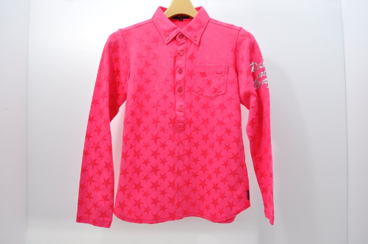 coco 中古【値下げ】 ダンスウィズドラゴン DANCE WITH DRAGON レディース 長袖ポロシャツ 2(M) ピンクレターパックプラス発送可 73786拍卖