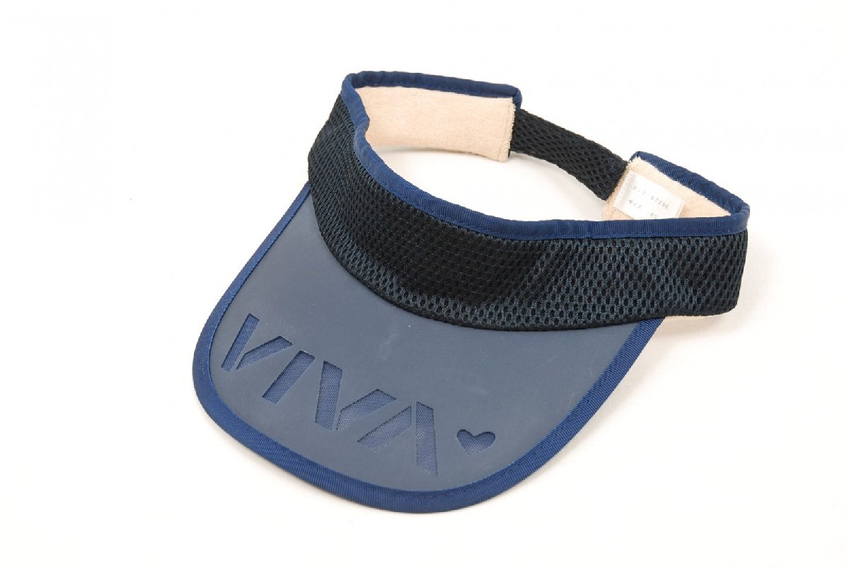 coco 中古【値下げ】 ビバハート VIVA HEART サンバイザー フリー 紺/ネイビー メッシュ レターパックプラス発送可 82947拍卖