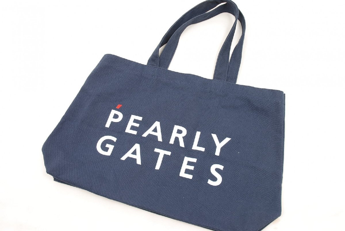 coco 中古【値下げ】パーリーゲイツ カートバッグ キャンバストートバッグ ネイビー30周年 ノベルティ レターパックプラス発送可 083655拍卖