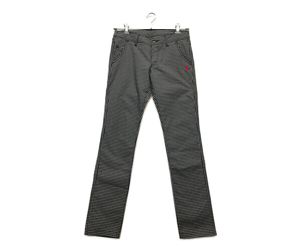 coco 中古【値下げ】 アドミラルゴルフ レディース パンツ M 黒×白 ギンガムチェック レターパックプラス発送可 94174拍卖