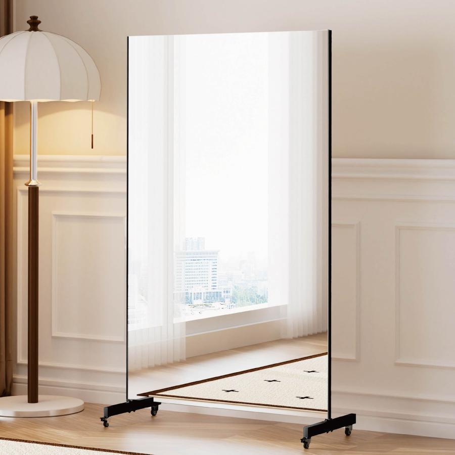 新品*フィルムミラー 割れない鏡2658 全身鏡 幅100×高さ160cm キャスター付拍卖