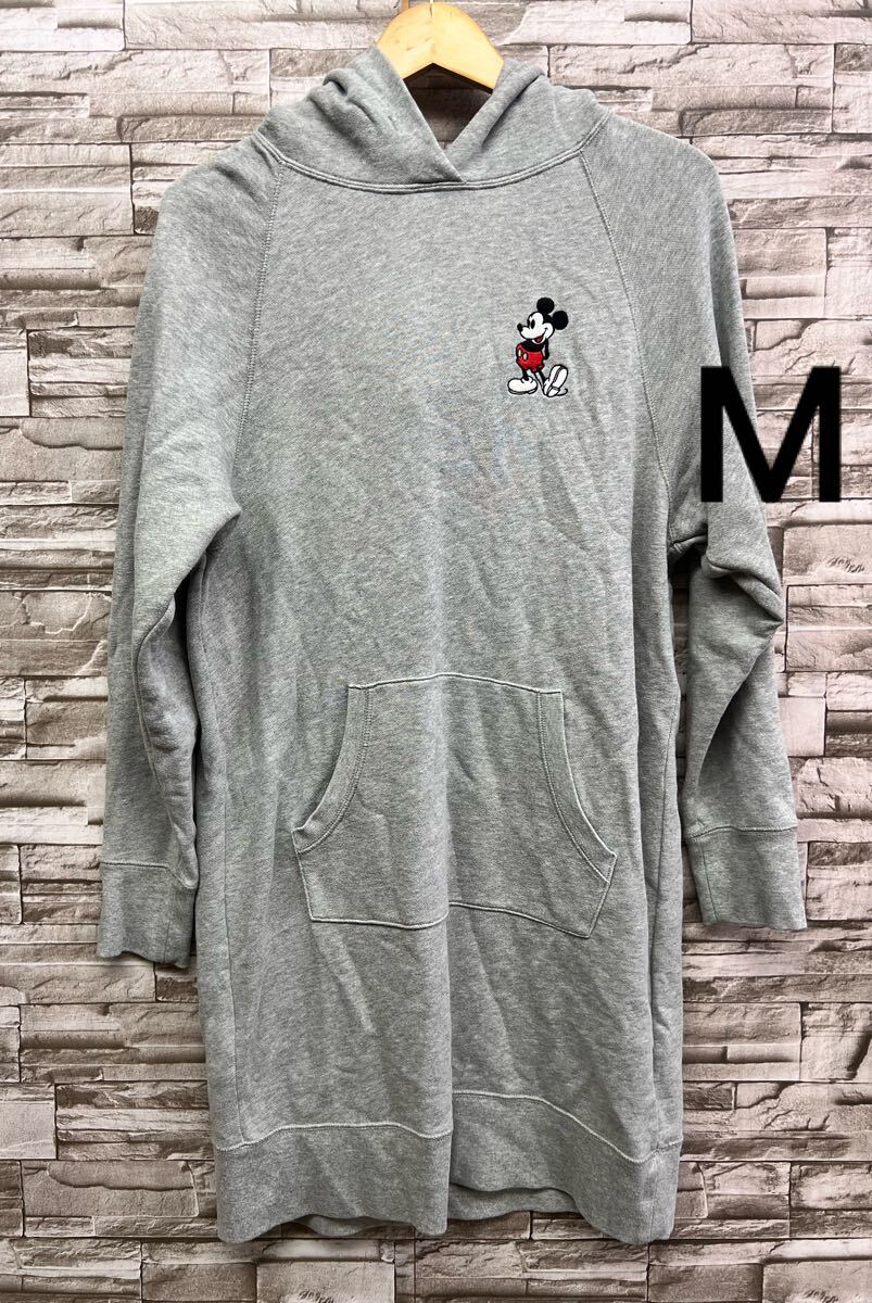 M UNIQLO ユニクロ ワンピース 長袖ワンピース パーカー グレーミッキー Disney ディズニー 拍卖