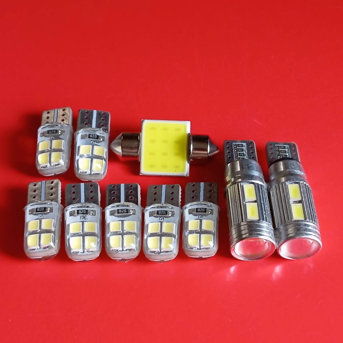 ZVW52 プリウスPHV 超爆光 キャンセラー内蔵 ! T10 LED ルームランプ ナンバー灯 バックランプ スモール10点セット ホワイト /10/c8/t31拍卖