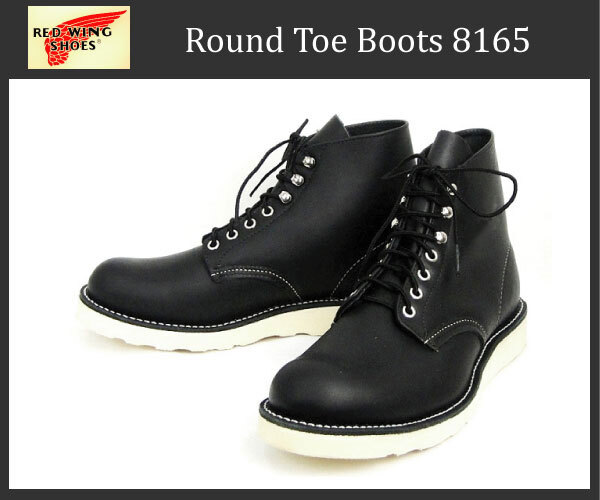 RED WING(レッドウィング) 8165 6inch CLASSIC PLAIN TOE ブーツ Black Chrome (ブラッククロムレザー)-4.5D(約22.5cm)拍卖