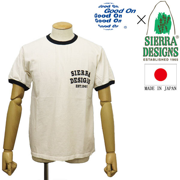 SIERRA DESIGNS (シエラデザインズ) x Good On コラボ EST.1965 RINGER TEE リンガー Tシャツ NATURAL SD019 L拍卖