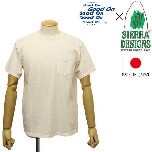 SIERRA DESIGNS (シエラデザインズ) x Good On コラボ CLASSIC 60/40 1st LOGO POCKET TEE ロゴ ポケット Tシャツ NATURAL SD018 XL拍卖