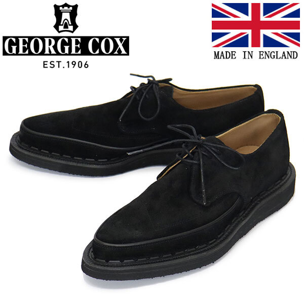 GEORGE COX (ジョージコックス) STRUMMER GIBSON 10635 EVAソール レザーシューズ 090 BLACK SUEDE UK7-約26.0cm拍卖