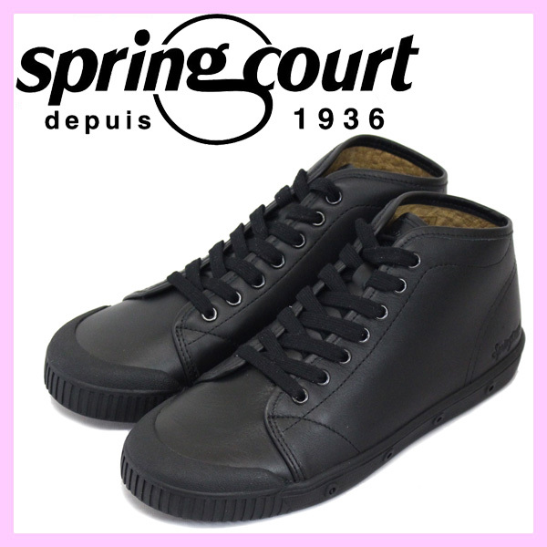 spring court (スプリングコート) B2S-V5 B2 Leather (B2レザー) レディース ハイカットスニーカー BLACK (ブラック) SPC021-36-約23.0cm-2拍卖