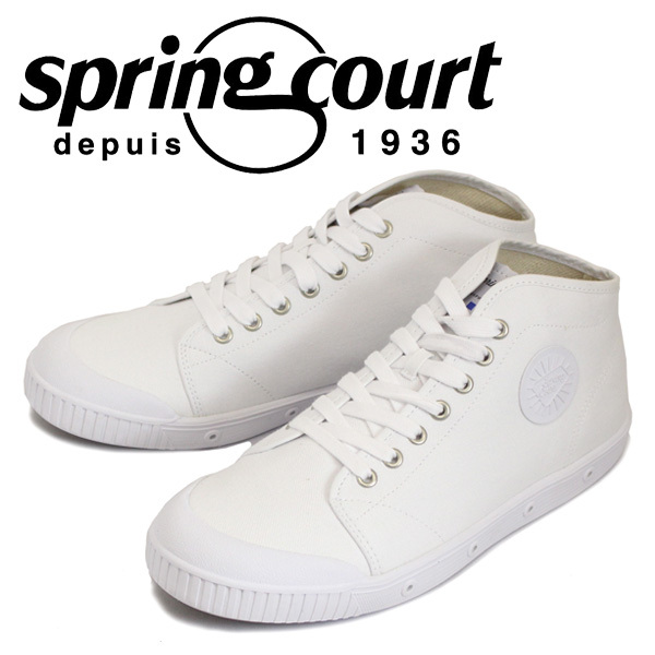 spring court (スプリングコート) B2N-V1 B2 Canvas (B2キャンバス) メンズ ハイカットスニーカー WHITE (ホワイト) SPC015-45-約29.0cm-29拍卖