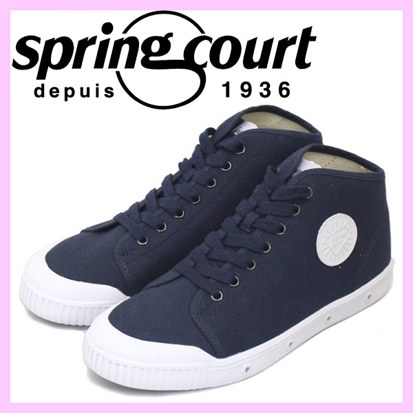 spring court (スプリングコート) B2S-V1 B2 Canvas (B2キャンバス) レディース ハイカットスニーカー MIDNIGHT BLUE (ミッドナイトブルー)拍卖