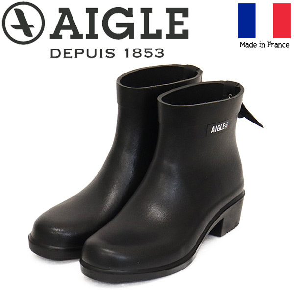 AIGLE (エーグル) ZZFNB28 MYRICA BOTTIL レディース ラバーブーツ 001 NOIR AGL050 38-約24.0cm拍卖