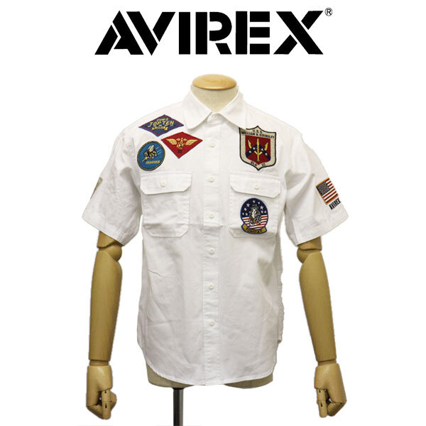 AVIREX (アヴィレックス) 3123020 TOPGUN S/S SHIRT トップガン ショートスリーブ シャツ 30(01)WHITE XXL拍卖