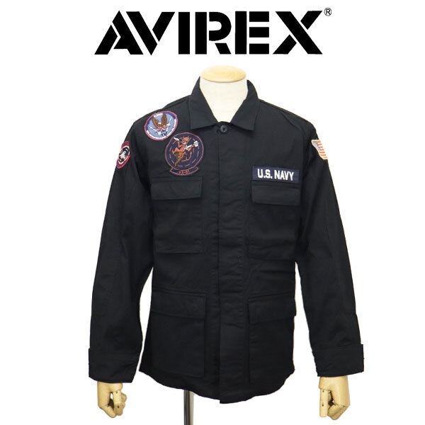AVIREX (アヴィレックス) 3155001 COTTON RIP STOP BDU JKT VX-31 コットン リップストップ ジャケット 10(09)BLACK XL拍卖