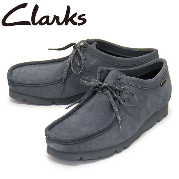 Clarks (クラークス) 26176570 Wallabee GTX ワラビー ゴアテックス メンズ ブーツ Blue/Grey Suede CL116 UK9.5-約27.5cm拍卖