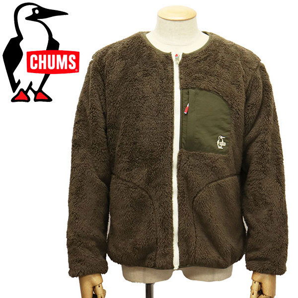 CHUMS (チャムス) CH04-1287 Elmo Fleece RV Blouson エルモ フリースリバーシブル ブルゾン CMS085 B055BrownxKhaki XL拍卖