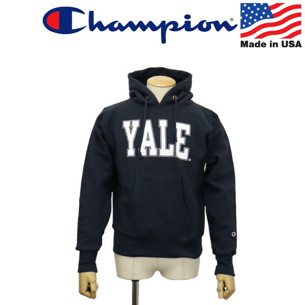 Champion (チャンピオン) C5-W102 REVERSE WEAVE フーデッドスウェットシャツ アメリカ製 CN057 370ネイビー M拍卖