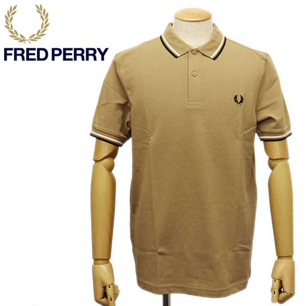 FRED PERRY (フレッドペリー) M3600 TWIN TIPPED FRED PERRY SHIRT ティップライン ポロシャツ FP518 R72WRMSTN/SNWHT/BLK S拍卖