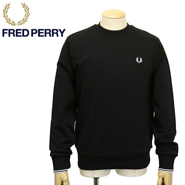 FRED PERRY (フレッドペリー) M7535 CREW NECK SWEATSHIRT クルーネック スウェットシャツ FP468 184BLACK M拍卖