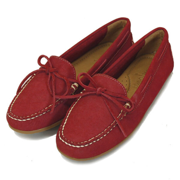 MINNETONKA(ミネトンカ) Tie Driving Moc(タイドライビングモック) #69812 RED NUBUCK レディース MT350-6(約23cm)拍卖