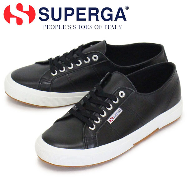 SUPERGA (スペルガ) S8115BW 2750-NAPLNGCOT U レザースニーカー C39 BLACK/WHITE SPG032 43-約27.5cm-28.0cm拍卖