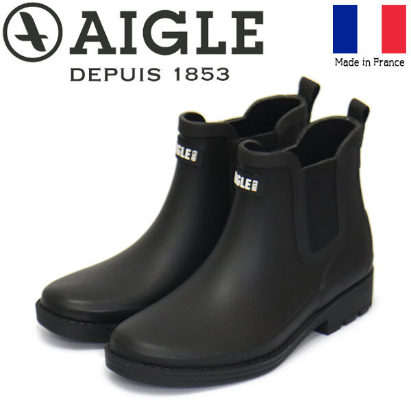 AIGLE (エーグル) ZZFNA61 CARVILLE 2 カーヴィル チェルシーラバーブーツ レディース 00A NOIR AGL031 39-約24.5cm拍卖