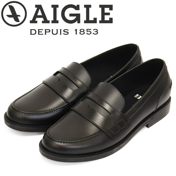 AIGLE (エーグル) ZZFNB33 SORBUS ラバー ローファー レディースシューズ 004 NOIR A AGL049 37-約23.5cm拍卖