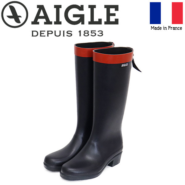 AIGLE (エーグル) ZZFNB66 MYRICA レディース ロングラバーブーツ 002 MARINE AGL052 39-約24.5cm拍卖