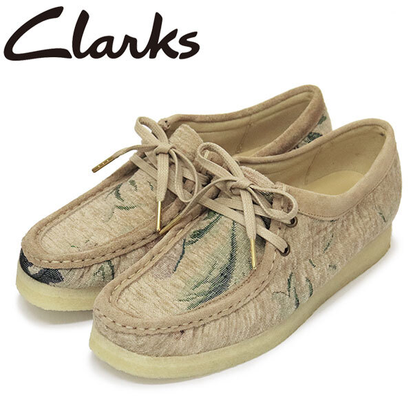Clarks (クラークス) 26169916 Wallabee ワラビー レディースシューズ Grey Floral CL085 UK5.5-約24.5cm拍卖