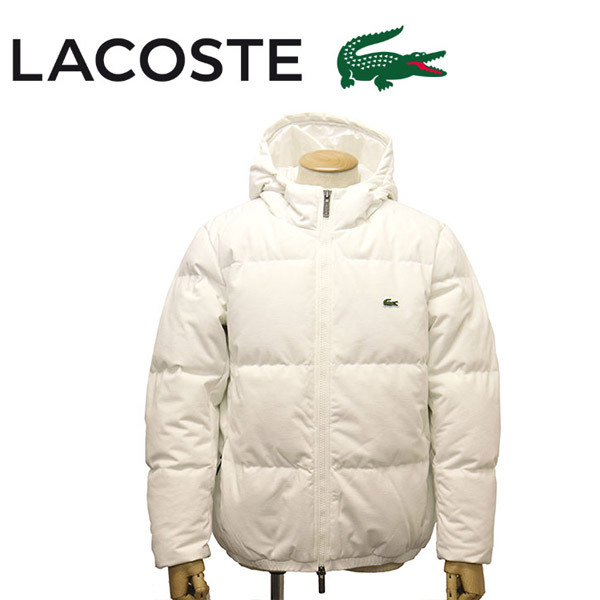 LACOSTE (ラコステ) BH102 ピケダウンジャケット LC295 70Vホワイト 54-XL拍卖