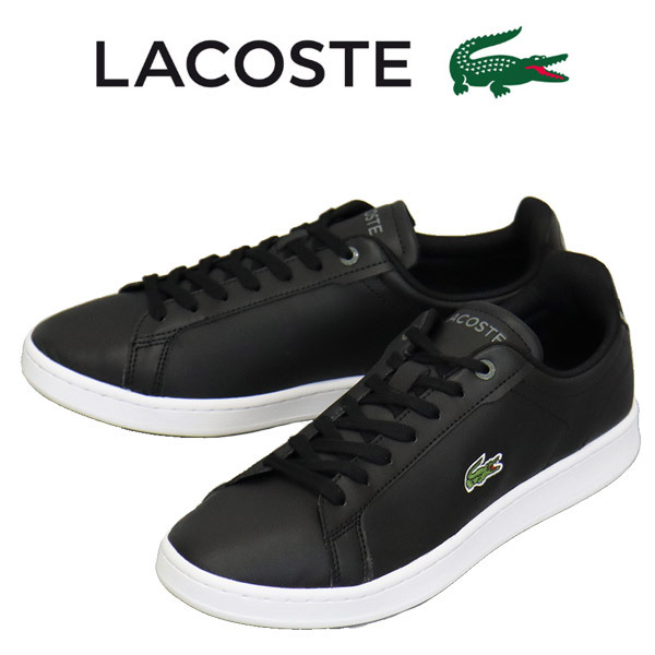 LACOSTE (ラコステ) 45SMA0110 CARNABY PRO BL23 1 SMA レザースニーカー 312 BLK/WHT LC332 UK9.5-約28.0cm拍卖