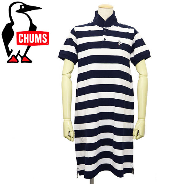 CHUMS (チャムス) CH18-1171 Booby Shawl Polo Dress レディース ブービーショールポロドレス ワンピース CMS106 W011WhitexNavy L拍卖