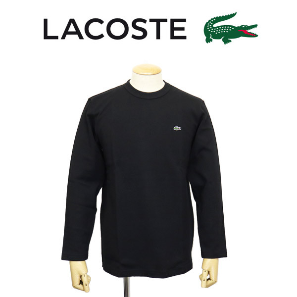 LACOSTE (ラコステ) TH7019 クラシックフィット ロングスリーブ Tシャツ LC334 031ブラック 3-S拍卖