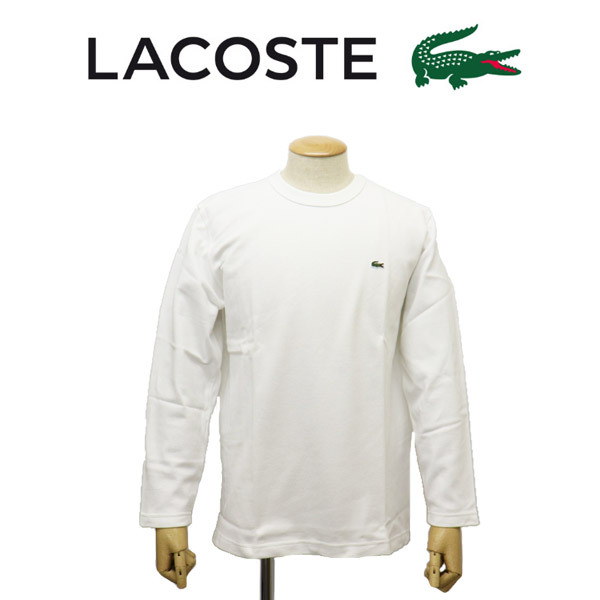 LACOSTE (ラコステ) TH7019 クラシックフィット ロングスリーブ Tシャツ LC334 70Vホワイト 5-L拍卖
