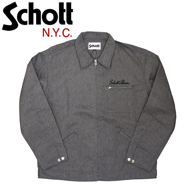 Schott (ショット) 5952001 TC WORK JACKET ワークジャケット 14(020)GREY L拍卖