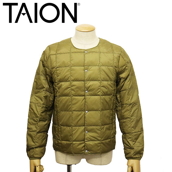 TAION (タイオン) 104 CREW NECK BUTTON DOWN JKT ボタンダウンジャケット TA004 BEIGE M拍卖