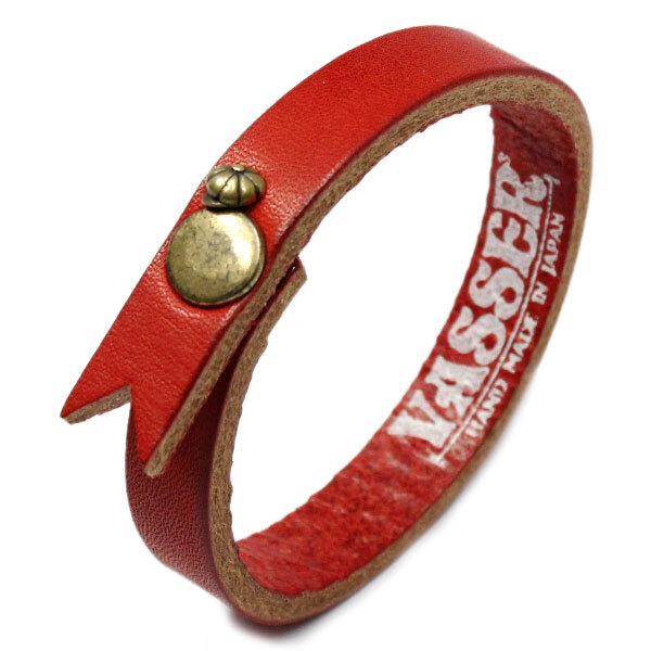 VASSER(バッサー)Casquette Boy Leather Bracelet Red(キャスケットボーイレザーブレスレットレッド)拍卖