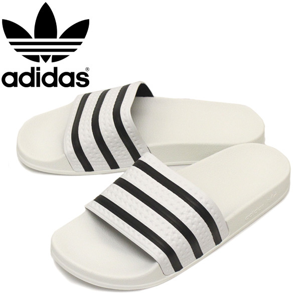 adidas (アディダス) 280648 ADILETTE オリジナルス アディレッタ ホワイトxコアブラックxホワイト AD070 23.5cm拍卖
