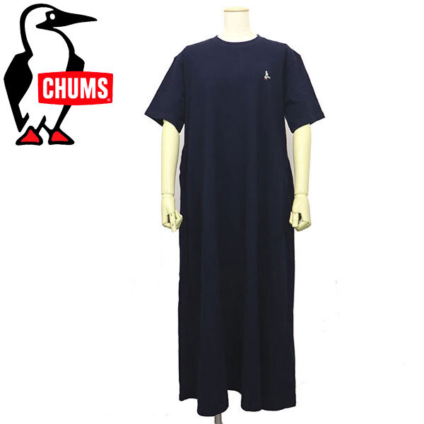 CHUMS (チャムス) CH18-1242 Booby Pique Crew Long Dress レディース ブービーピケ クルー ロングドレス CMS137 N001Navy L拍卖