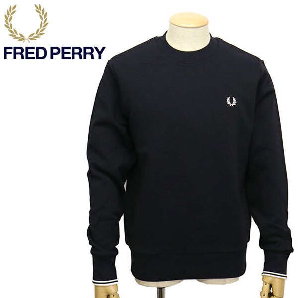 FRED PERRY (フレッドペリー) M7535 CREW NECK SWEATSHIRT クルーネック スウェットシャツ FP468 248NAVY S拍卖