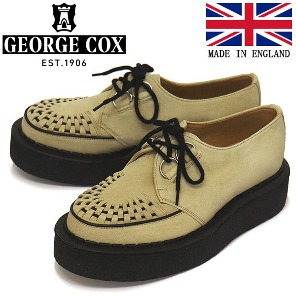 GEORGE COX (ジョージコックス) SKIPTON 3588 VI ラバーソール レザーシューズ 417 SAND SUEDE UK7-約26.0cm拍卖