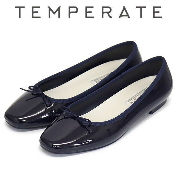 TEMPERATE (テンパレイト) EMMA レインシューズ NAVY TMP019 40-約25.0cm拍卖