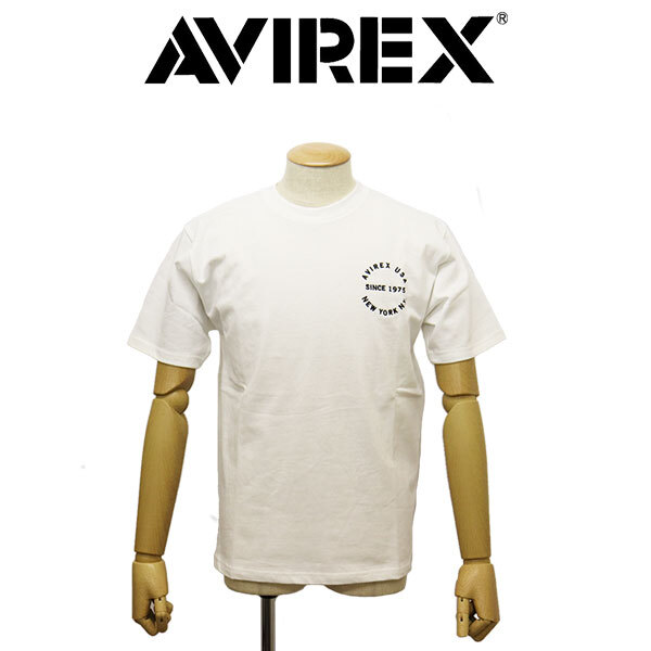 AVIREX (アヴィレックス) 2129010 S/S VARSITY LOGO TEE 2.0 ショートスリーブ ロゴTシャツ 33(02)OFFWHITE L拍卖