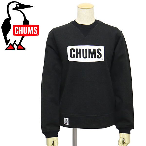 CHUMS (チャムス) CH10-1299 CHUMS Logo Crew Top レディース チャムスロゴクルートップ CMS078 K055JetBlackxWhite L拍卖