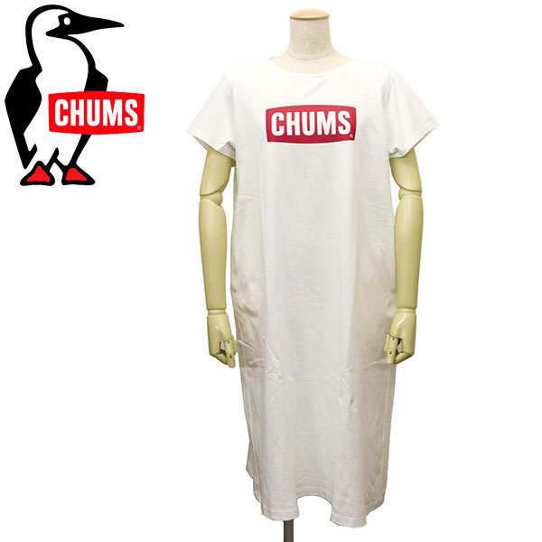 CHUMS (チャムス) CH18-1212 Logo Dress レディース ロゴドレス CMS097 W014WhitexRed M拍卖