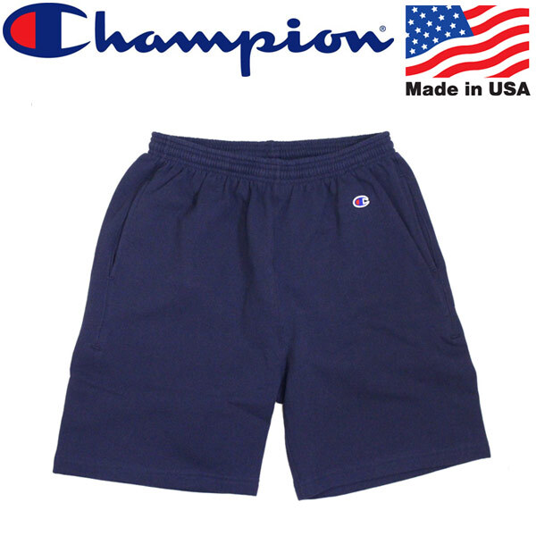 Champion (チャンピオン) C5-R501 SWEAT SHORT PANT スウェット ショートパンツ アメリカ製 CN040 370ネイビー M拍卖