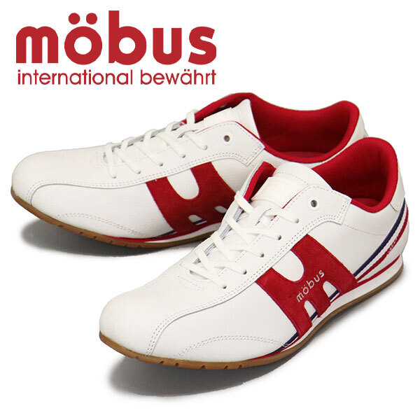 mobus (モーブス) M-2107T-1044 NEW DINKEL ニューディンケル レザースニーカー WHT/RED MBS009 44拍卖