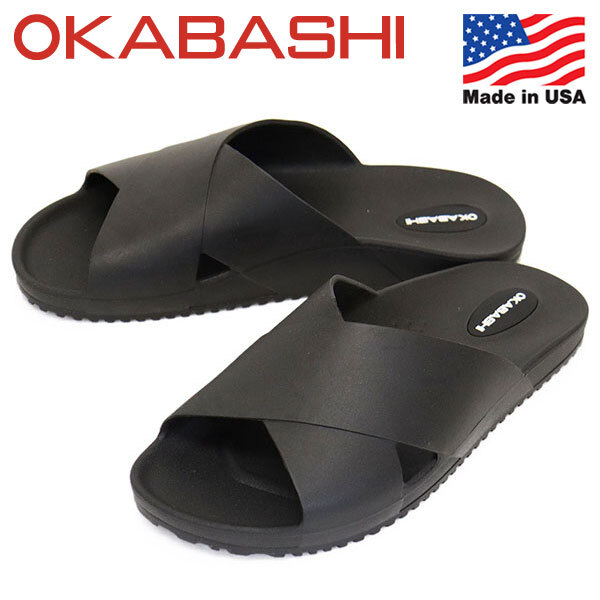 OKABASHI (オカバシ) O-80501 MADDOX マドックス ユニセックス サンダル OKB004 010BLACK S-約23.0cm-24.0cm拍卖