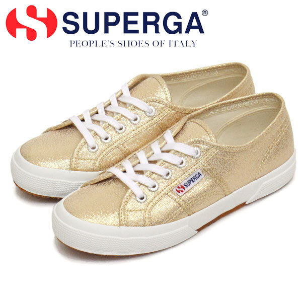 SUPERGA (スペルガ) 2750-LAME W レディーススニーカー 174 YELLOW GOLD SPG030 38-約24.0cm-24.5cm拍卖