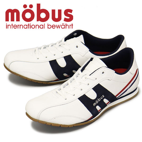 mobus (モーブス) M-2107T-1031 NEW DINKEL ニューディンケル レザースニーカー WHT/NAVY MBS008 42拍卖